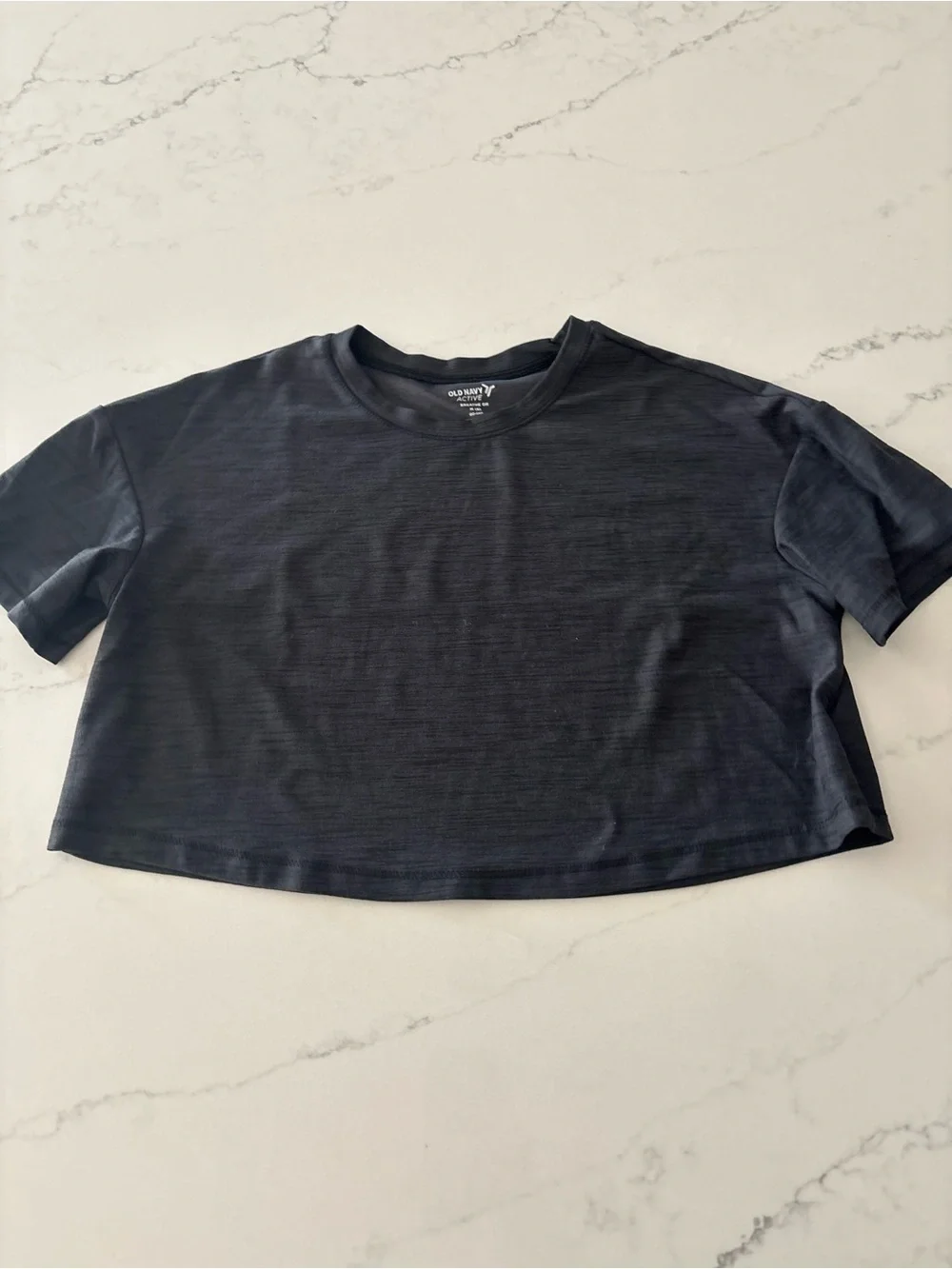 adidas Black & Gray Crop Tee with Neon Green-Trim Leggings